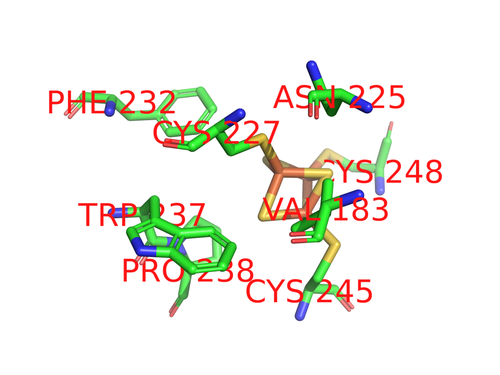 Iron binding site 6 out of 12 in 1frf Iron binding site 6 out of 12 in 1frf