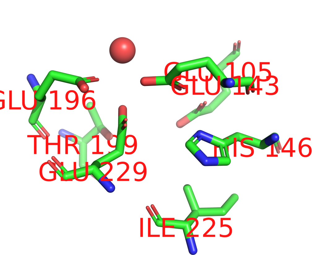 Iron binding site 4 out of 6 in 1oqb Iron binding site 4 out of 6 in 1oqb