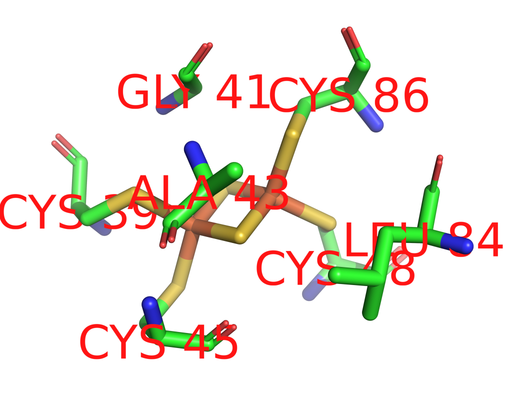 Iron binding site 2 out of 4 in 1oqq Iron binding site 2 out of 4 in 1oqq